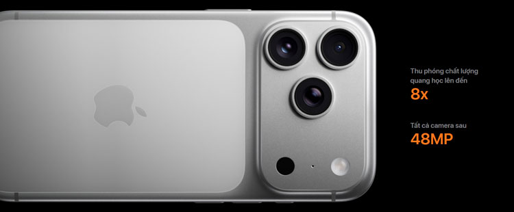 Cụm camera 48MP trên iPhone 17 Pro Max với khả năng chụp đêm ấn tượng